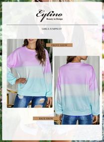 img 1 attached to Eytino Tie Dye Printed Long Sleeve Sweatshirt For Women - Colorblock Pullover Tops In Sizes S-2XL