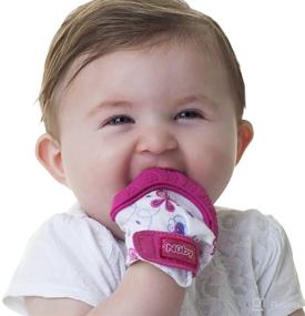img 3 attached to 🍼 Nuby Pink Soothing Teething Mitten with Hygienic Travel Bag: Ideal for Teething Relief
