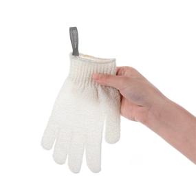 img 2 attached to Set Of 4 Nylon Bath Gloves For Exfoliating Body Scrub, Dead Skin Removal And Spa Experience - Perfect For Men And Women With Hanging Loop For Easy Storage And Light Exfoliation
