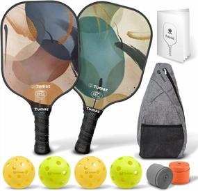 img 4 attached to Tumaz Premium Pickleball Paddles Set - USAPA Approved With Honeycomb Core, Fiberglass Face, And Bonus Accessories Included