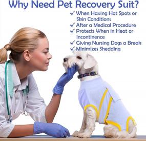 img 2 attached to Post-Surgery Recovery Suit For Dogs: Snuggly Alternative To E-Collars, Neuter Surgisuit Vest For Male And Female Pets Recovering From Abdominal Wounds, Anti-Licking Bodysuits For Post-Op Pet Care