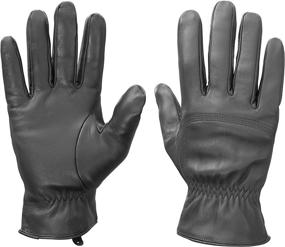 img 4 attached to Leather Winter Lining Driving Gloves Men's Accessories good for Gloves & Mittens