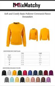 img 1 attached to Soft And Comfortable Women'S Crewneck Fleece Sweatshirt - MixMatchy Basic Pullover