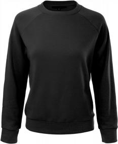 img 4 attached to Soft And Comfortable Women'S Crewneck Fleece Sweatshirt - MixMatchy Basic Pullover