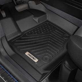 img 2 attached to Custom Fit Black TPE All-Weather Guard Floor Mats for 2008-2021 Nissan Frontier Crew Cab, 2 Row Liner Set (Front & 2nd Seat)
