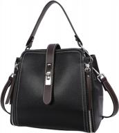 heshe women's leather shoulder bag: stylish satchel, purses, and crossbody bag all in one logo