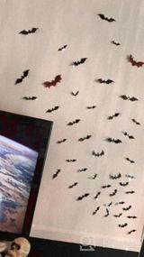 img 8 attached to Halloween Bat Decorations Party Supplies - 144 PCS 3D Bats Wall Stickers, Waterproof Spooky Craft Window Decals For Indoor Outdoor Scary Halloween Wall Decorations