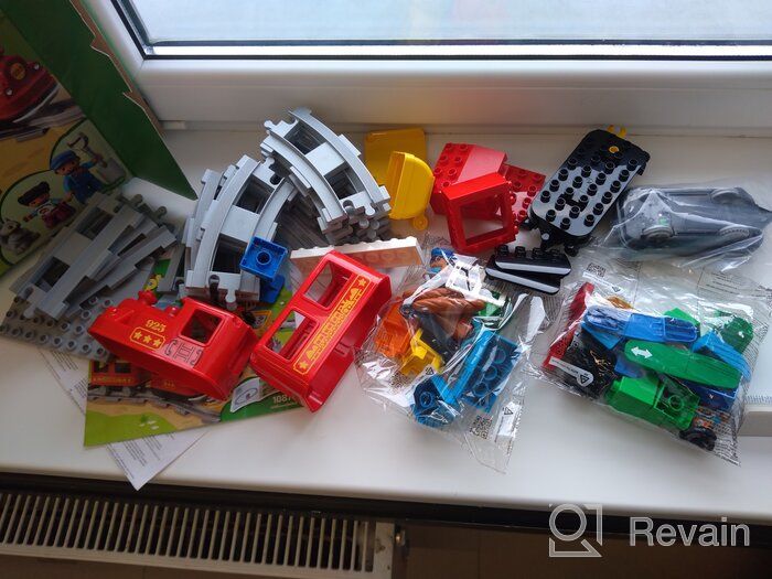 img 2 attached to LEGO DUPLO Steam Train 10874 Remote-Control Building Blocks Set 🚂 - Fun & Educational Birthday Gift for Toddlers - 59 Pieces review by Aneta Traczyk ᠌