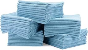 img 4 attached to 50 Pack of Reusable 16x16 Economy All Purpose Microfiber 🧼 Towels - Blue - Perfect for Cleaning Dust, Kitchen, Car, Shop Rags