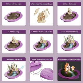 img 3 attached to Light-Up Fairy Garden Kit For Kids - Craft & Grow Your Own Indoor Gardening - Gift For Girls & Boys : Includes Everything For Planting A DIY Magical Enchanted Gardens - Fun STEM Crafts