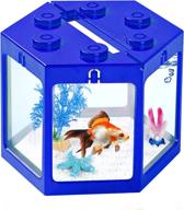 aquarium stackable hexagonal goldfish feeding logo