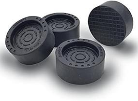 img 2 attached to 4-Pack Black Rubber Pads For Anti-Vibration/Walking Washer & Dryer, Furniture Anti-Slide Feet, Refrigerator & Wardrobe Anti-Slip Pads