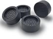 4-pack black rubber pads for anti-vibration/walking washer & dryer, furniture anti-slide feet, refrigerator & wardrobe anti-slip pads logo