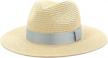 stay stylish and protected under the sun with lisianthus women's upf50+ wide brim straw panama hat! logo