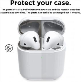 img 2 attached to Пылезащитная накладка Elago AirPods 2 (матовый космический серый, 2 комплекта) Пыленепроницаемая металлическая крышка, роскошная отделка, видео по установке — совместима с чехлом для беспроводной зарядки Apple AirPods 2 [Зарегистрирован патент США]