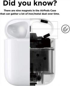 img 3 attached to Пылезащитная накладка Elago AirPods 2 (матовый космический серый, 2 комплекта) Пыленепроницаемая металлическая крышка, роскошная отделка, видео по установке — совместима с чехлом для беспроводной зарядки Apple AirPods 2 [Зарегистрирован патент США]