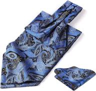 🌸 hisdern paisley floral jacquard cravat: trendy men's tie, cummerbund, and pocket square accessories logo