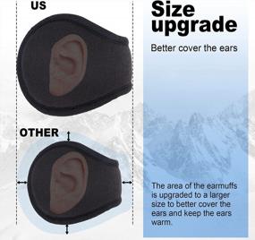 img 2 attached to Men Ultra-Soft Plush Faux Fur Earmuffs Foldable Cold Weather Ear Muff Lined Trim Knits Ear Warmers