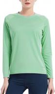 women's upf 50+ sun protection long sleeve quick dry lightweight outdoor t-shirt for running, hiking, workout логотип