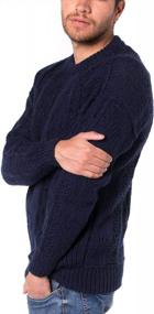 img 1 attached to Mens Alpaca Crewneck Sweater | Gamboa Mens Fashion Pullover