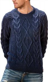 img 4 attached to Mens Alpaca Crewneck Sweater | Gamboa Mens Fashion Pullover