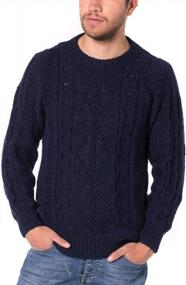 img 3 attached to Mens Alpaca Crewneck Sweater | Gamboa Mens Fashion Pullover