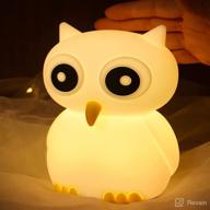 🦉 cute owl night light for kids: rechargeable led nursery lamp for boys and girls room decor - perfect birthday gift! логотип