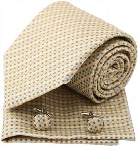 img 4 attached to Elevate Your Style With Epoint Classic Silk Checkered Necktie For Men