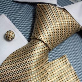 img 3 attached to Elevate Your Style With Epoint Classic Silk Checkered Necktie For Men