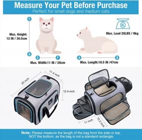 img 2 attached to Expandable Airline Approved Pet Carrier Bag For Cats And Small Dogs With Fleece Pad By Siivton