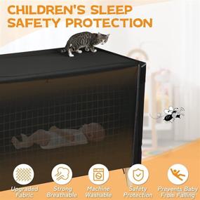 img 2 attached to 🛏️ YAVIL YAVIL Crib Blackout Cover: Premium 95% Blackout Tent for Peaceful Sleep and Versatile Playtime