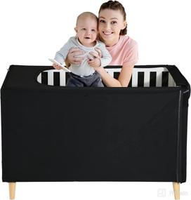 img 4 attached to 🛏️ YAVIL YAVIL Crib Blackout Cover: Premium 95% Blackout Tent for Peaceful Sleep and Versatile Playtime