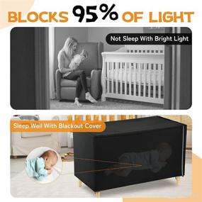 img 3 attached to 🛏️ YAVIL YAVIL Crib Blackout Cover: Premium 95% Blackout Tent for Peaceful Sleep and Versatile Playtime