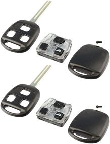 img 2 attached to 🔑 2-Pack Keyless Entry Remote Shell Case & Pad for Lexus ES300 ES330 GS300 GS400 GS430 IS300 LS400 LS430 SC430