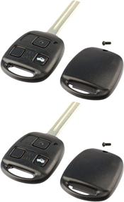 img 1 attached to 🔑 2-Pack Keyless Entry Remote Shell Case & Pad for Lexus ES300 ES330 GS300 GS400 GS430 IS300 LS400 LS430 SC430