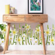 🌸 rofarso 38'' x 12.5'' floral baseboard skirting line wall decal - stunning peel and stick wall art for nursery, bedroom, living room, office, and more! логотип