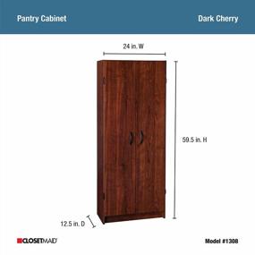img 2 attached to ClosetMaid Pantry Cabinet Cupboard With 2 Doors Adjustable Shelves, Standing, Storage For Kitchen, Laundry Or Utility Room, Dark Cherry