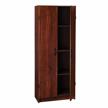 closetmaid pantry cabinet cupboard with 2 doors adjustable shelves, standing, storage for kitchen, laundry or utility room, dark cherry logo