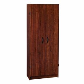 img 1 attached to ClosetMaid Pantry Cabinet Cupboard With 2 Doors Adjustable Shelves, Standing, Storage For Kitchen, Laundry Or Utility Room, Dark Cherry