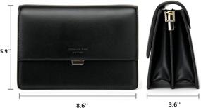 img 1 attached to Women Leather Crossbody Clutch Handbag Women's Handbags & Wallets - Crossbody Bags