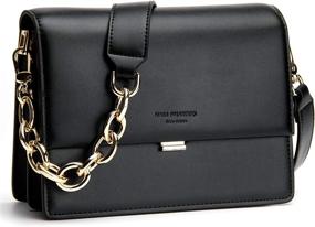 img 4 attached to Women Leather Crossbody Clutch Handbag Women's Handbags & Wallets - Crossbody Bags
