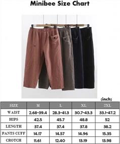 img 2 attached to Women'S Elastic Waist Casual Crop Linen Pants: Minibee Pull On Style