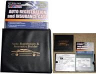 🚗 black car registration & insurance document wallet: convenient auto case for id cards, license & papers logo