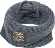 🧣 touchdog winter dog scarf - heavy knitted, grey - one size logo