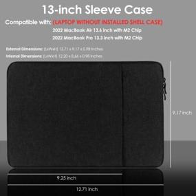 img 3 attached to ProElife 13-Inch Laptop Sleeve Case For 2022 MacBook Air 13.6 Inch With Apple M2 Chip & 2022 MacBook Pro 13.3 Inch Accessory Travel Bag Cover Canvas Simple Protective Case (Black)