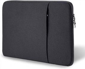 img 4 attached to ProElife 13-дюймовый чехол для ноутбука 2022 года MacBook Air 13,6 дюйма с чипом Apple M2 и 2022 года MacBook Pro 13,3-дюймовый аксессуар Дорожная сумка Чехол Холст Простой защитный чехол (черный)