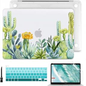 img 4 attached to 🌵 Batianda Laptop Case for MacBook Pro 13 2020: Complete Protection with Keyboard Cover & Screen Protector, Cactus Design