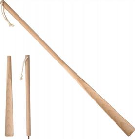 img 4 attached to Long-Handled Wood Shoe Horn, 31 Inches For Men, Women, Seniors, And Kids