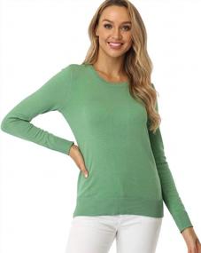 img 3 attached to Lightweight Crewneck Long Sleeve Pullover Sweater For Women By Fuinloth