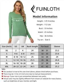 img 1 attached to Lightweight Crewneck Long Sleeve Pullover Sweater For Women By Fuinloth
